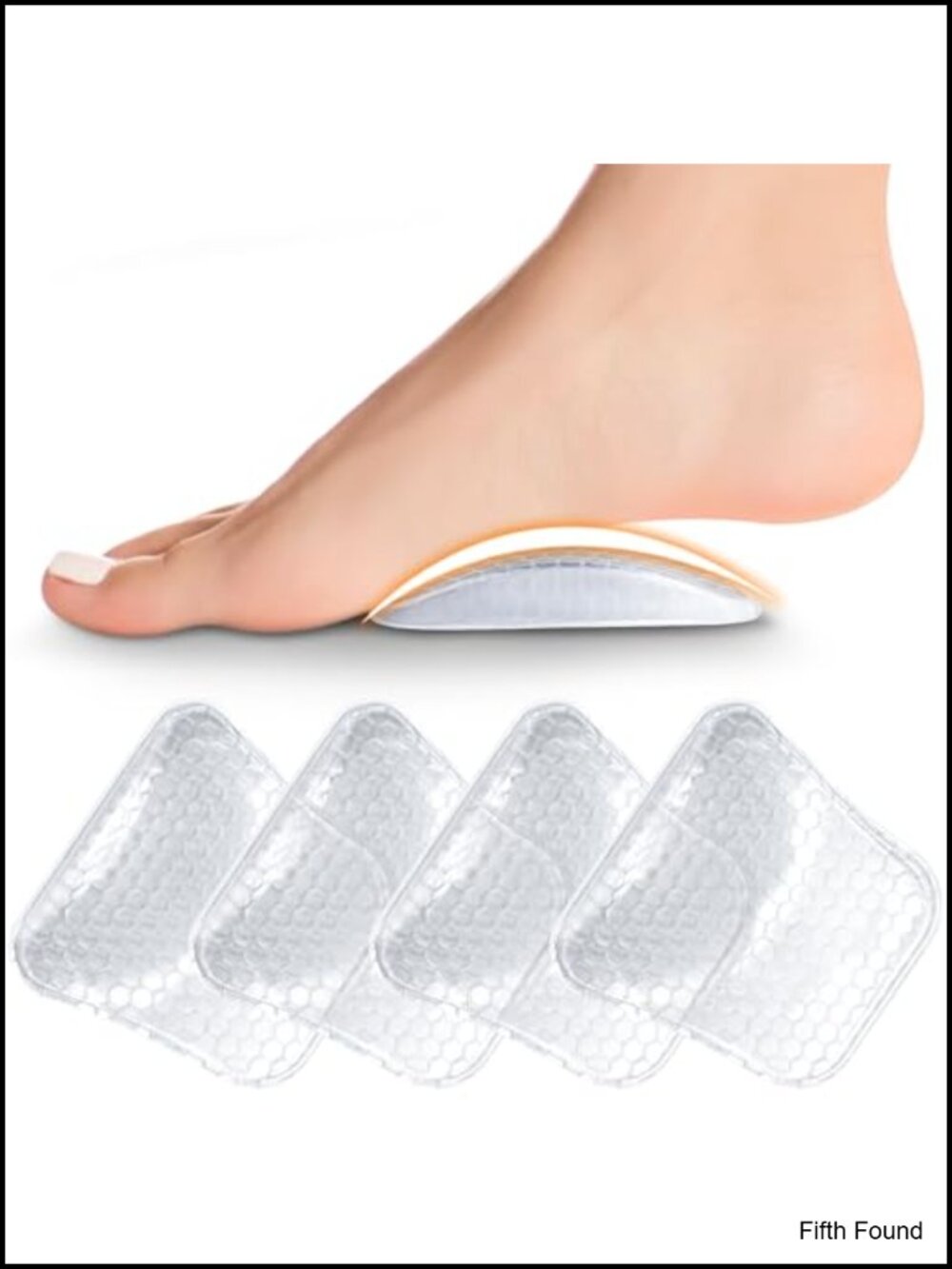 Arch Support Inserts for Flat Feet High Arch Gel Reusable 2 Heights